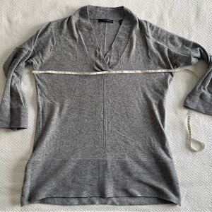 Gray V-Neck Sweater